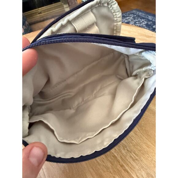 ISAAC MIZRAHI Blue Nylon Double Pocket Cosmetic Organizer - Picture 3 of 5